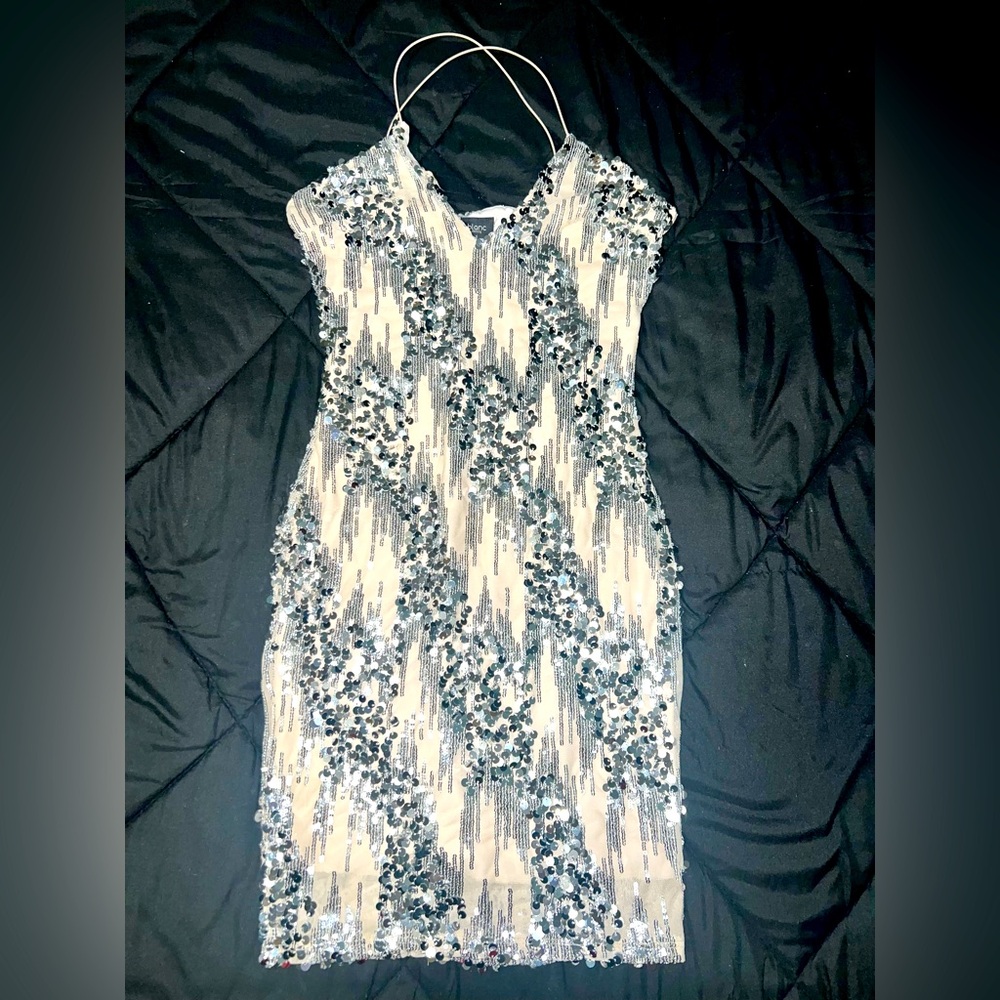 Blanc Clothing Mini Sequin Dress